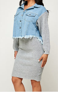 Sweater denim mix